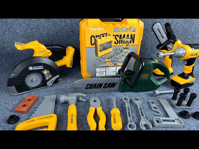 8-minute unboxing simulation tool set, chainsaw, angle grinder,electric drill maintenance experience