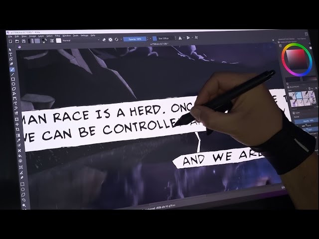 Lettering A Comic Panel (Timelapse)