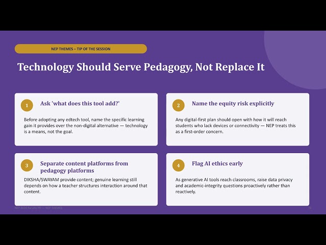 Professional Development of Higher Education Teachers: NEP 2020 (Part 4)