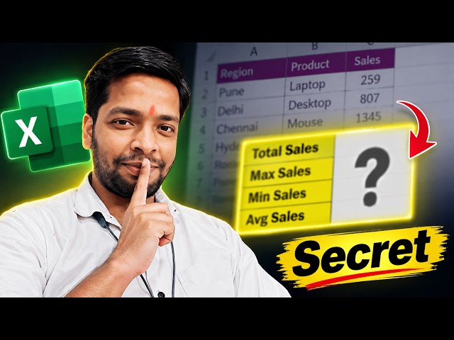The Secret Excel Feature Nobody Shows! 🤫 | No Range Selection