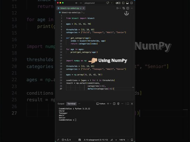 Stop Looping over NumPy Arrays with Bisect
