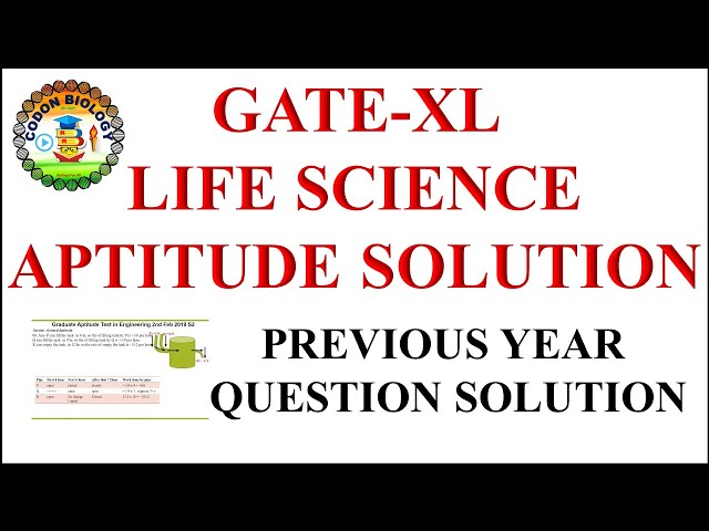 GATE-2019 - XL- LIFE SCIENCE - PART-I-GENERAL APTITUDE SOLUTION