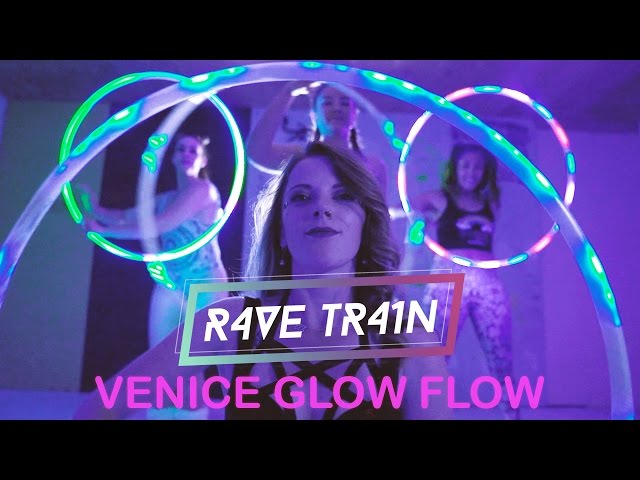 Graves "Sunshine" Hooping Video w/ Venice Glow Flow | EDM Dance Channel Rave Train