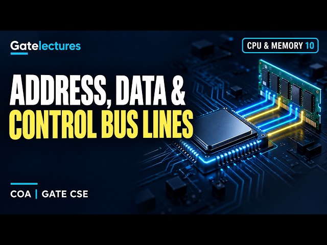 Address, Data & Control Bus Lines | GATE CSE | COA 047