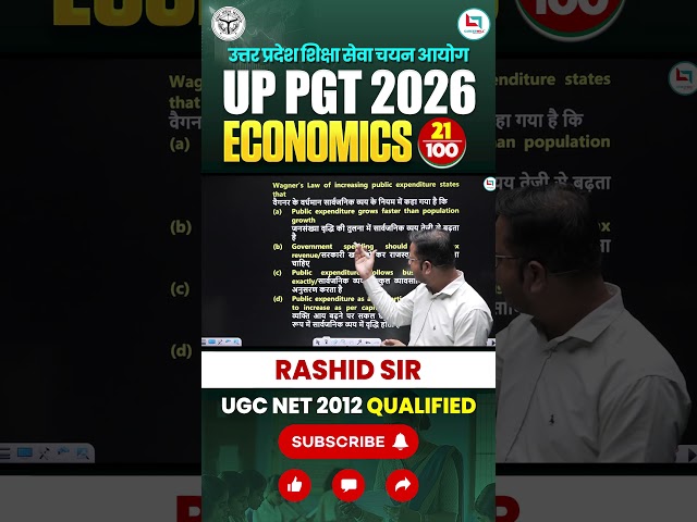 UP PGT 2026 ECONOMICS | 100 Questions Series by Rashid Sir | Careerwill App | New Batch Available