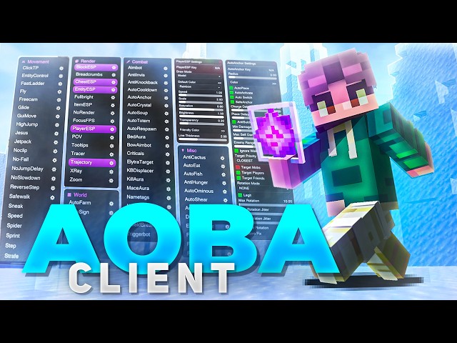 26.2 Hack Client FREE - Minecraft Java 1.26.2  & 1.21.11 - (Aoba Client) 2026 - Best Hack Client