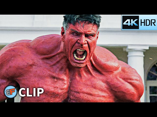 Red Hulk Transformation Scene | Captain America Brave New World (2025) 4K HDR Movie Clip