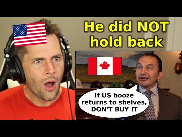 American Reacts to Canadian Premier SLAMMING the U.S. and Trump