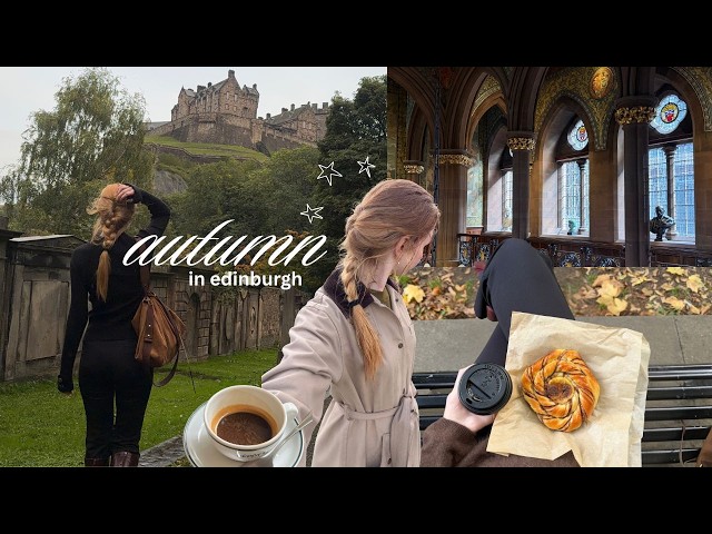 october in edinburgh 🍂🏰 bookshops, castle views, rainy days, etc.