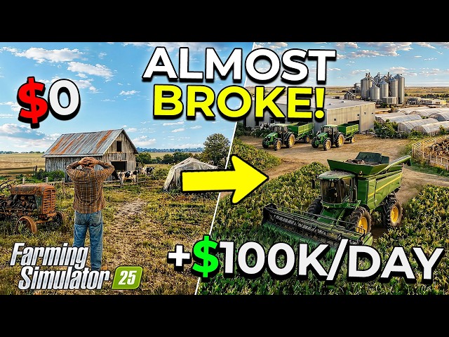 I Built a Farm That Makes $100,000 EVERY DAY! | Farming Simulator 25