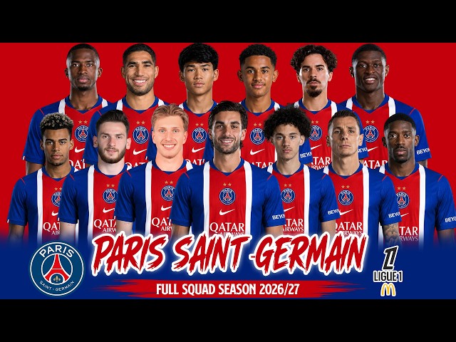 PARIS SAINT GERMAIN Squad 2026/27 Season | Official Squad & Contract Details 26/27