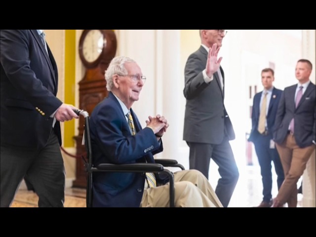 Sen. Mitch McConnell returns to Senate floor after hospitalization