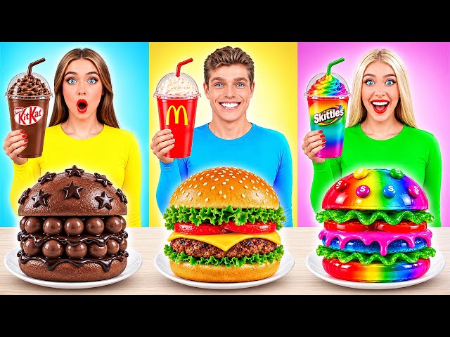 Gummy Food, Real Food vs Chocolate Food Challenge | Epic Food Battle by Multi DO Challenge
