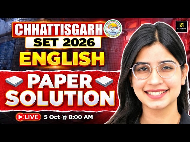 Chhattisgarh SET 2026 English Paper Solution | CG SET English Answer Key & Analysis | Prerna Ma'am
