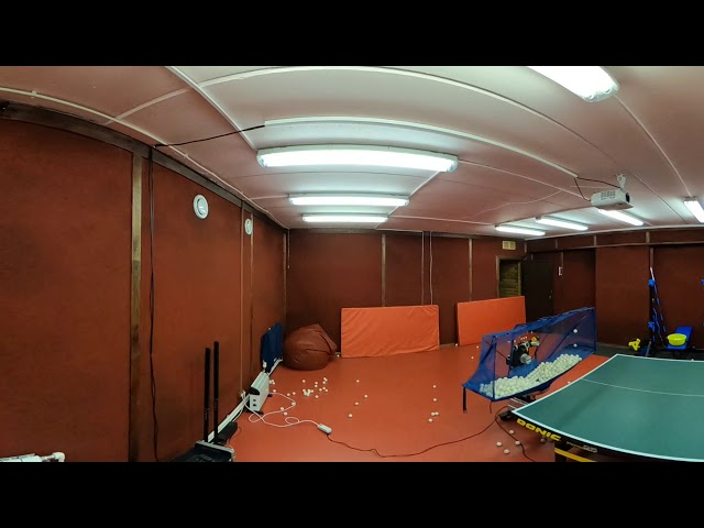 Настольный теннис. Видео 360. Комбинация по роботу.