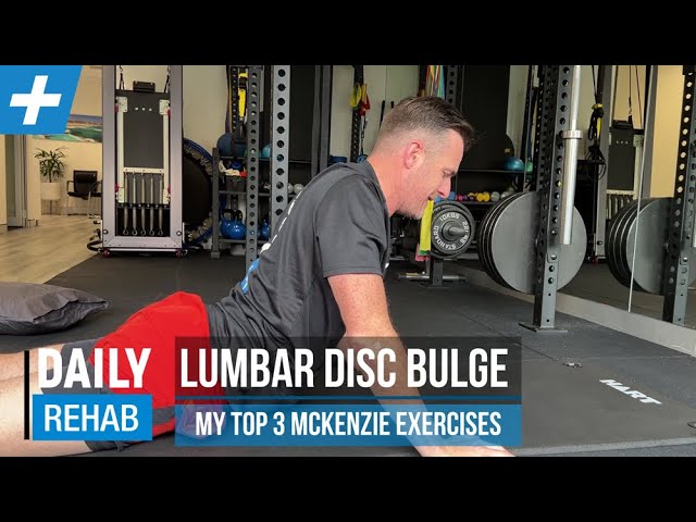 My Top 3 McKenzie Exercise for Lumbar Disc Bulges | Tim Keeley | Physio REHAB