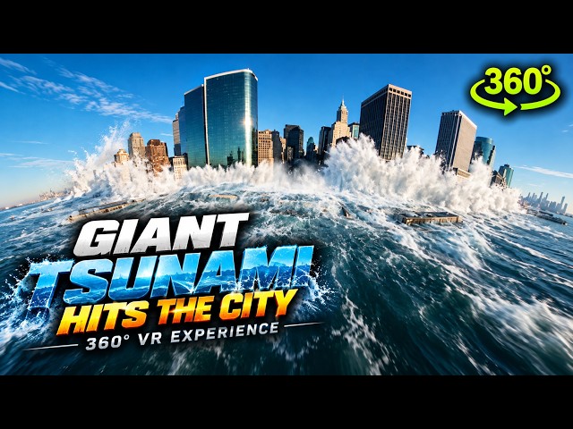 Giant Tsunami Hits the City | 360° VR Experience