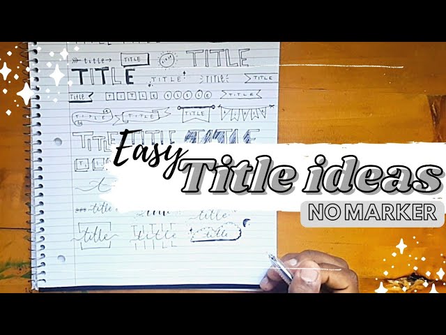 30+ CUTE HEADER & TITLE IDEAS📓 (pen only) | Easy titles for notes and bullet journal | StudyNova