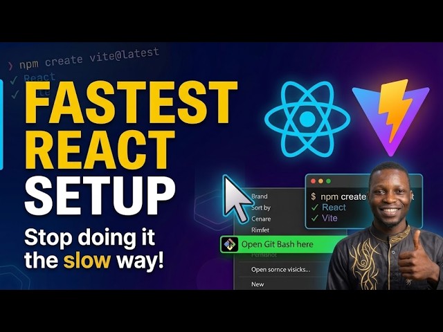 The Fastest Way to Create a React App (Vite + Git Bash Tutorial)