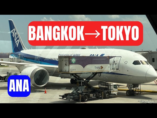 🇹🇭BANGKOK TO 🇯🇵TOKYO — ANA Daytime Flight | 4K Nature Sound Vlog (Final Day)