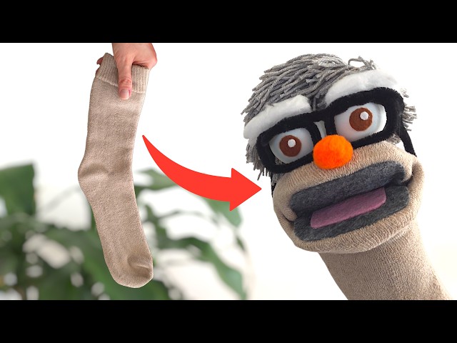 How to Make a Grandpa Sock Puppet | Easy DIY Craft Tutorial