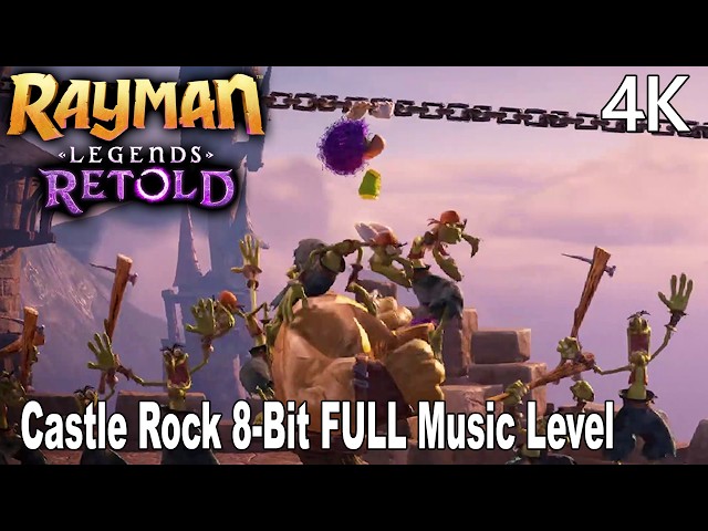 Rayman Legends Retold Castle Rock 8-Bit Music Level Walkthrough 4K