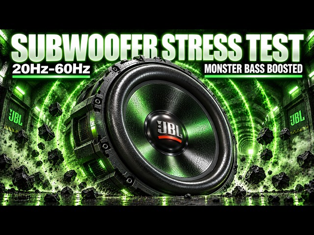 SUBWOOFER STRESS TEST 20-60Hz Deep House Bass Test Extreme Subwoofer Excursion, Monster Bass Boosted