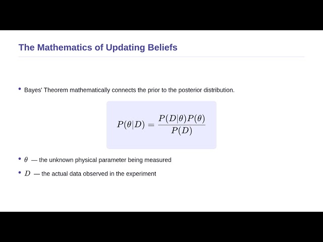 Statistical Analysis in Physics - Prior and Posterior Distributions