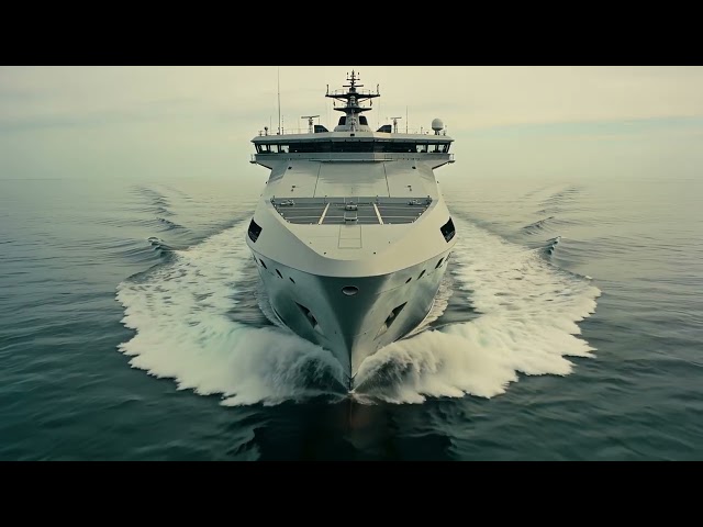 Huge Military Ship Sailing | 4K Relaxing Screensaver