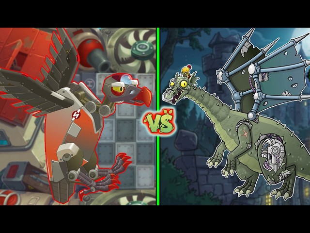 VULTURE WARPLANE vs DARK DRAGON | Plants vs Zombies 2 Gardenless