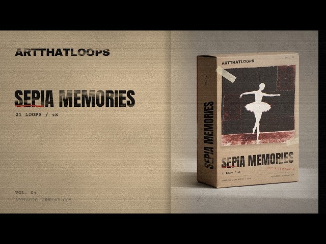 Sepia Memories — 10 Minutes of Seamless VJ Loops · Film Strip Silhouettes · 1080p