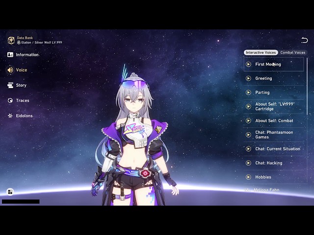 SILVER WOLF LV. 999 ALL VOICE LINES (ENGLISH)