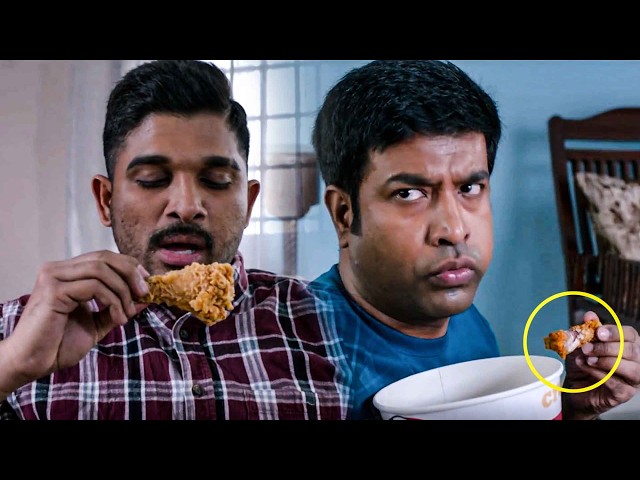 Allu Arjun & Vennela Kishore Telugu Ultimate Food Comedy Scene || Kotha Cinema