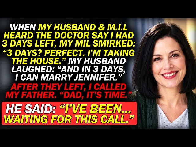 When My Husband & Mother-In-law Heard The Doctor Say I Had 3 Day Left, They Said: “3 DAYS? PERFECT..
