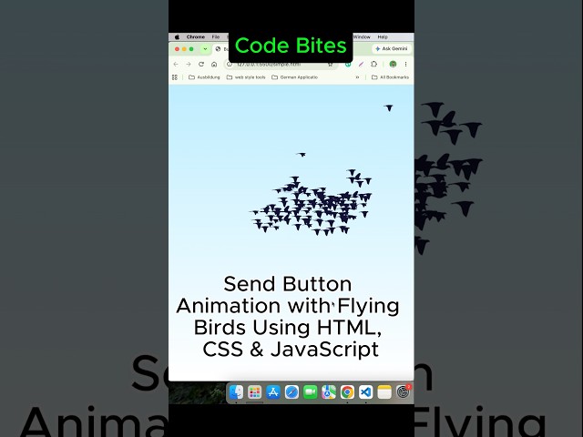 Send Button Animation with Flying Birds 🕊️ | HTML, CSS & JavaScript