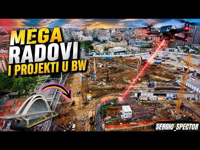 BEOGRAD na vodi - Savski most, Karađorđeva i NOVE ZGRADE 