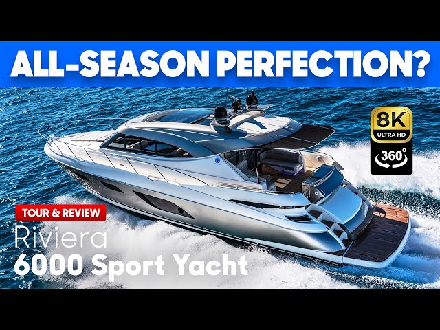 Riviera 6000 Sport Yacht Full 360° Yacht Tour & Review