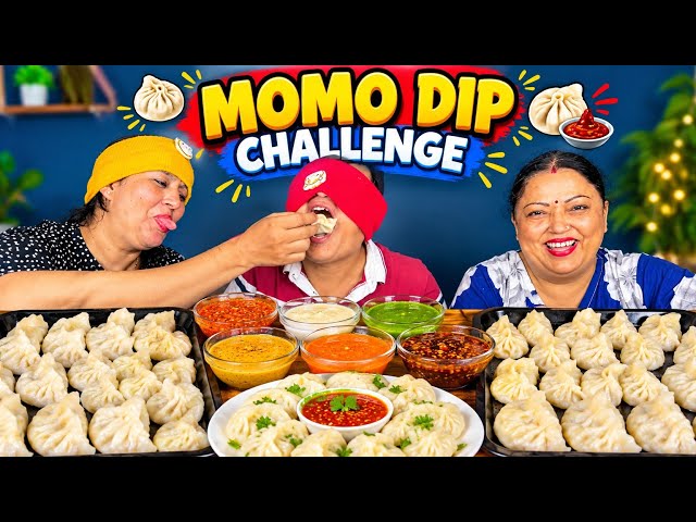 BLINDFOLD MOMO CHALLENGE WITH DIFFERENT DIP @BudaBudiVlogs @MeroNepaliKitchen 
