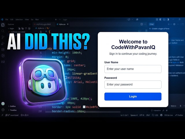 How to Build a Login UI with GitHub Copilot in VS Code 🤖  AI Coding Tutorial