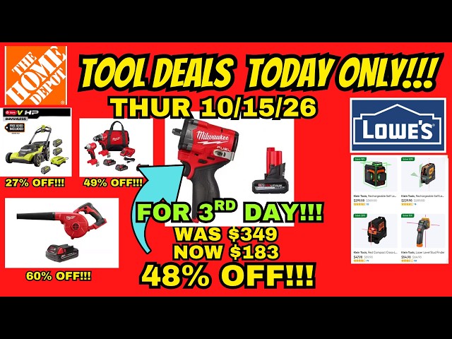 Milwaukee Stubby Deal Is Back For 3rd Day! These Home Depot & Lowes Tool Deals End Today!