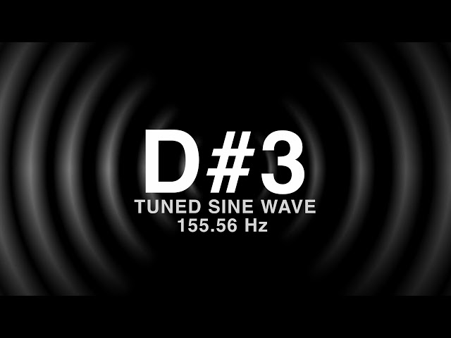 D#3 Tuned Sine Wave (155.56 Hz)