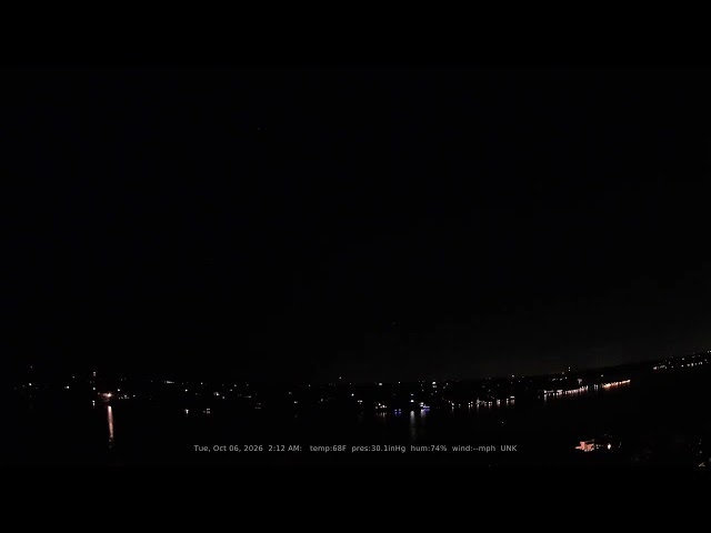 10/06/2026: Nightlapse: Lake Travis, Texas (Austin, TX): 4K, 60fps Daily Timelapse Video
