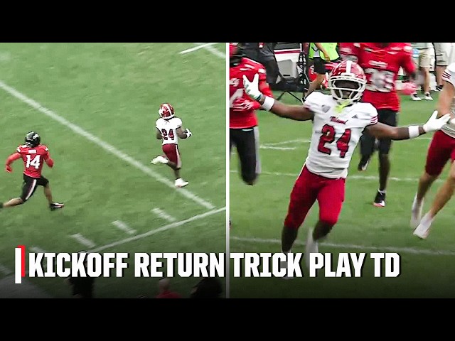 KICKOFF RETURN TRICK PLAY TD ON FIRST PLAY OF THE GAME 🤯 | ESPN College Football