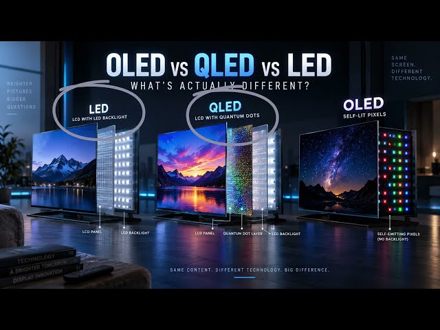 OLED vs QLED vs LED