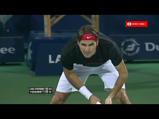 Roger Federer vs Juan Martin Del Potro | Dubai 2012 SF Highlights