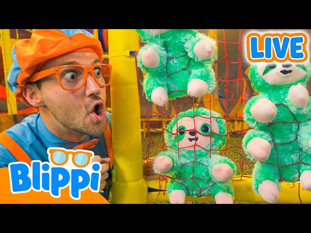Blippi at the Playground! 🔴 LIVE 24/7 Best Indoor Play Places & Ball Pits with Blippi & Friends