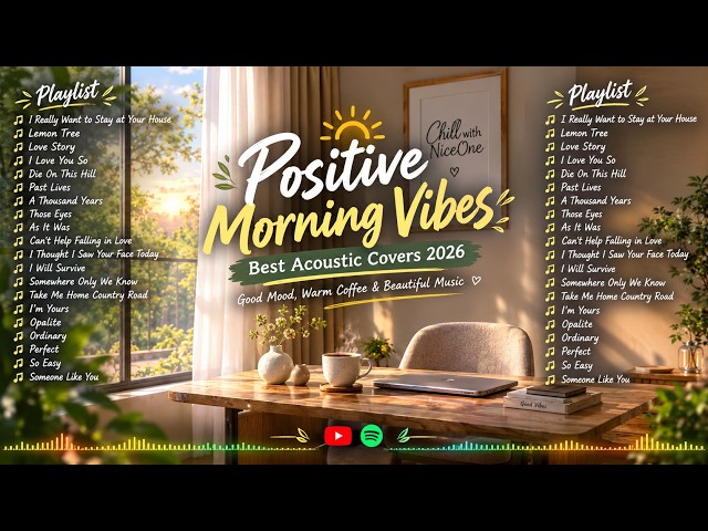 Positive Morning Vibes ☀️ Best Acoustic Covers 2026 | Good Mood, Warm Coffee & Beautiful Music