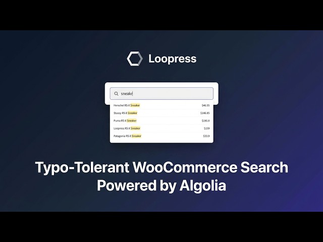 Typo-tolerant WooCommerce search, powered by Algolia