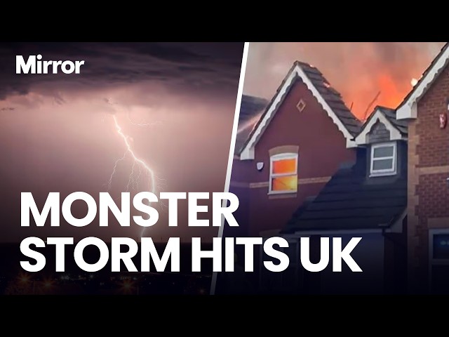 ‘Biblical’ thunderstorms RIP ACROSS Southern England as dozens of schools close and flights GROUNDED