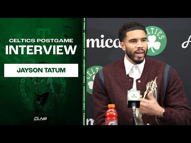 Jayson Tatum Reacts To Jaylen Brown Calling Him A LIAR! 😳 (Full Interview)| Postgame Interview